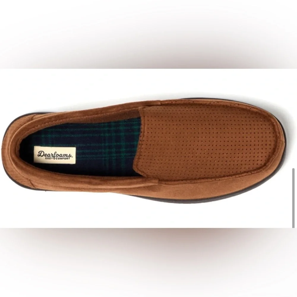 dearfoams mens microsuede